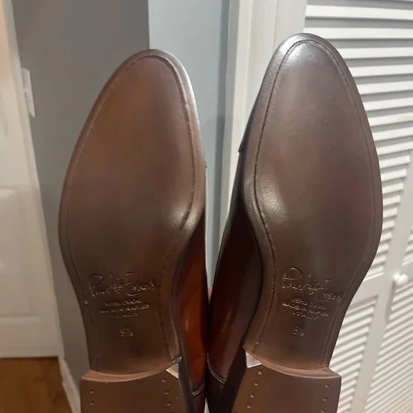 Paul Evans Dark Brown Leather Cagney II Stitched Cap-Toe Oxfords Sz 9.5 - Picture 4 of 15